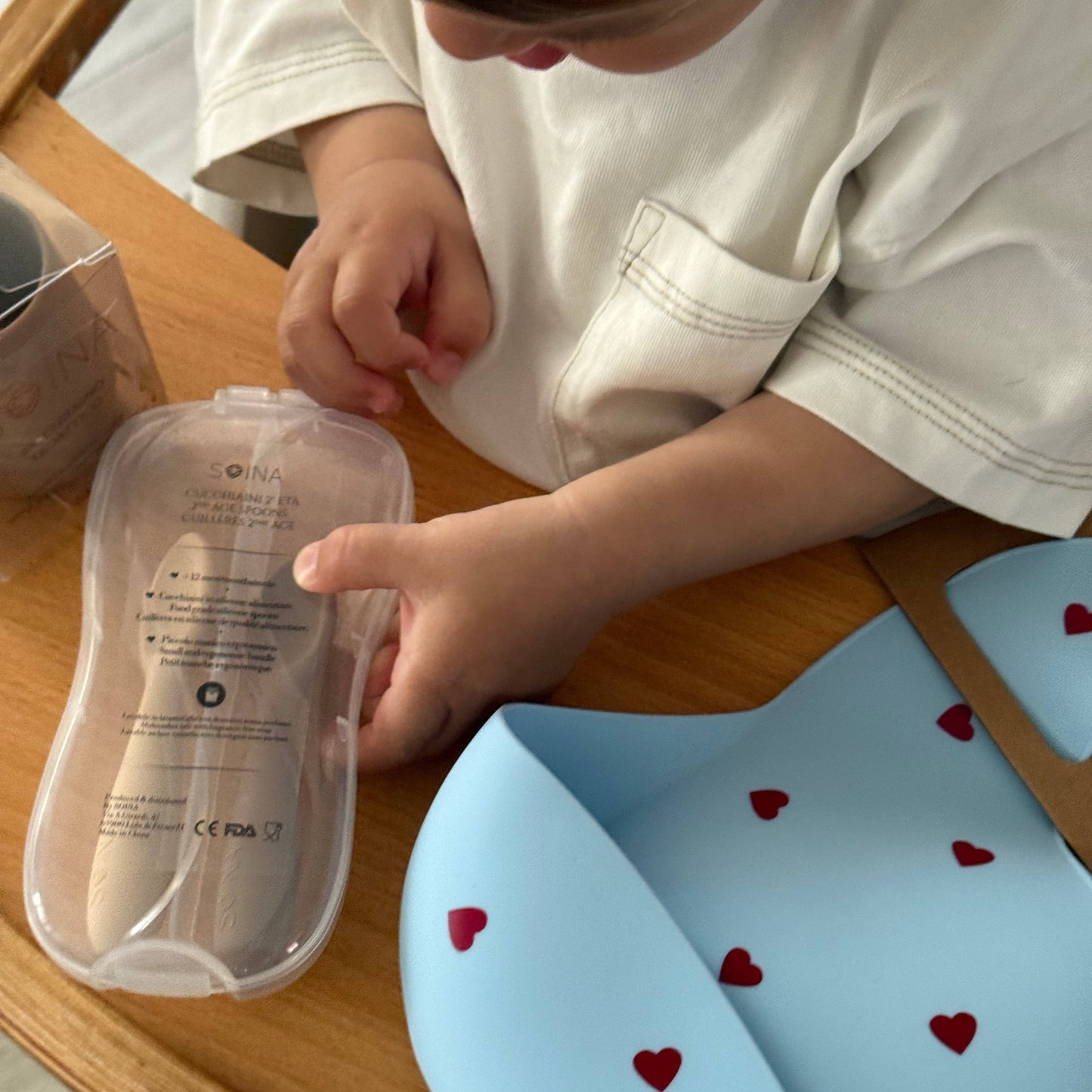 Cuillères bébé 2e âge en silicone