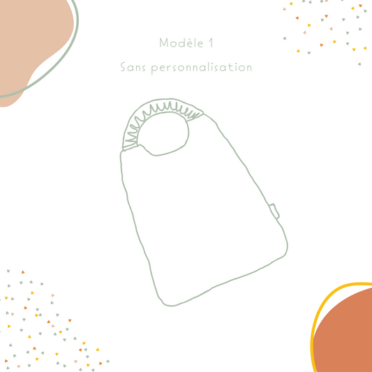 Bavoir serviette cantine à élastique personnalisable