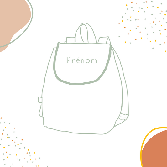 Sac à dos enfant personnalisé avec prénom sur mesure