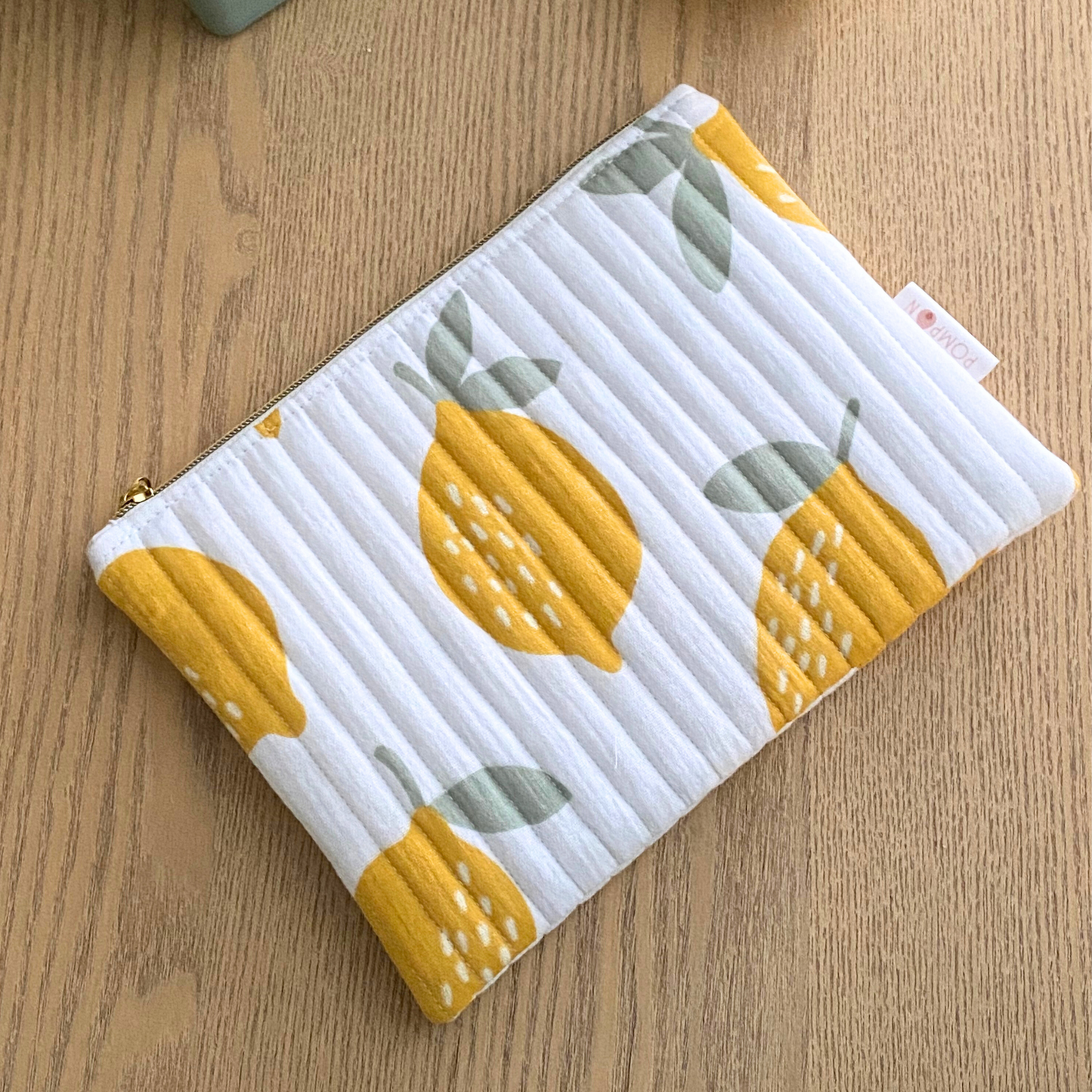 Pochette plate à langer citron