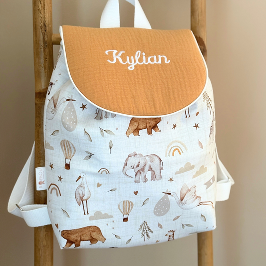 Sac à dos personnalisé garçon Animaux de la savane