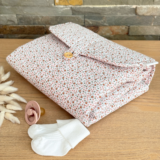 Matelas à langer nomade imperméable à fleurs-Motifs au choix
