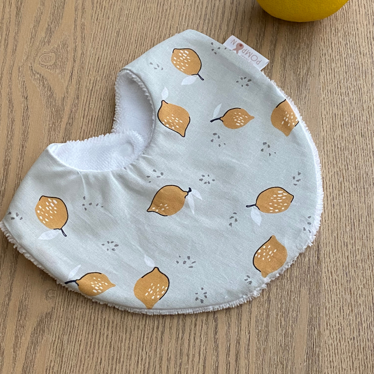 Bavoirs naissance bébé ronds citrons