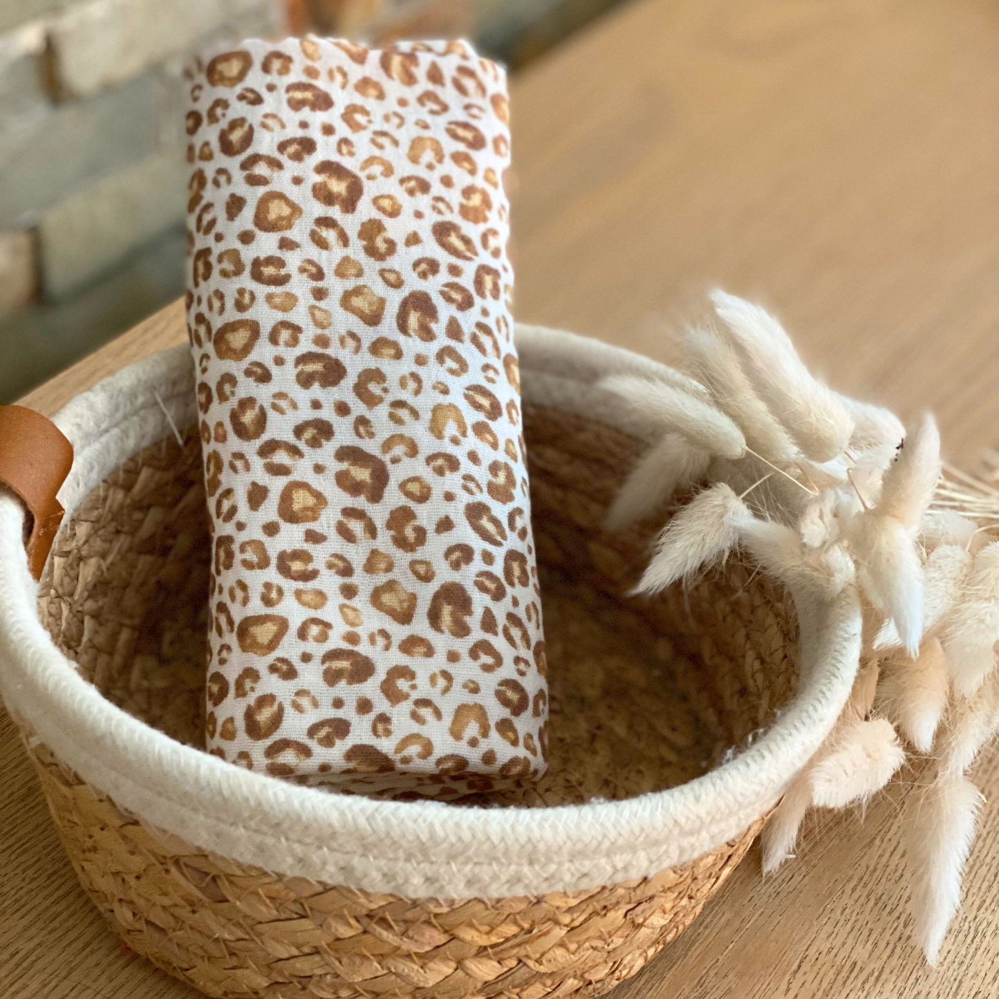 Langes léopard en gaze de coton Animaux de la savane