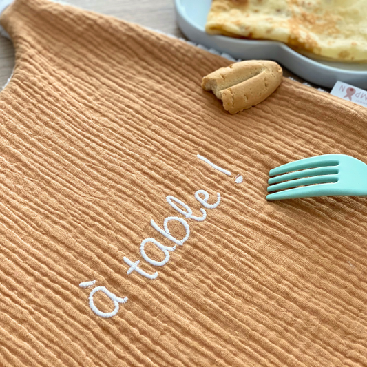 Serviette cantine maternelle à élastique