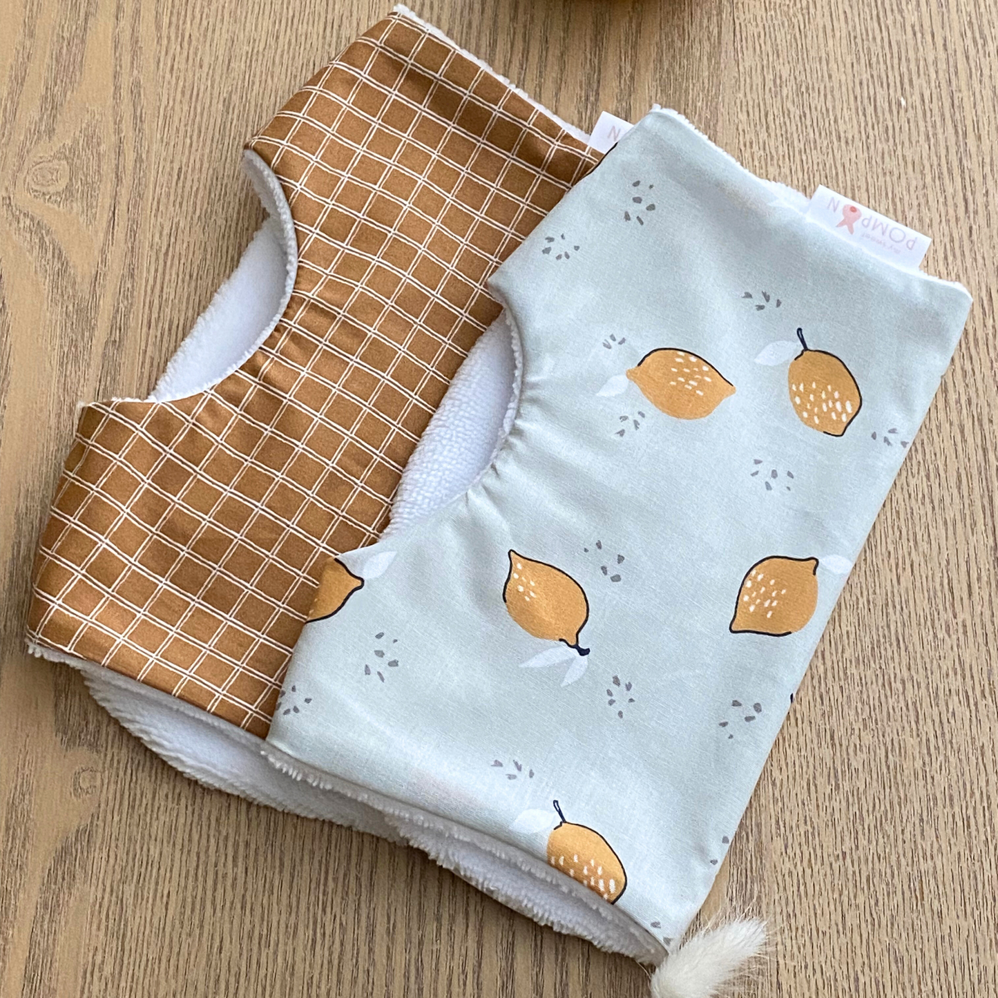 Grands bavoirs bébé citron
