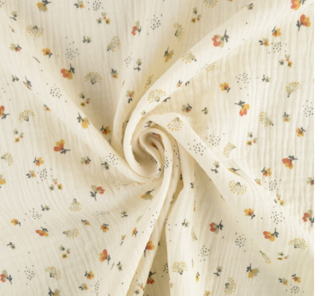 Trousse de toilette pour sac à langer écru à fleurs