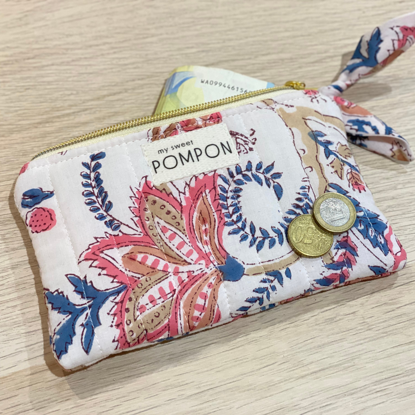 Sac banane femme velours écru