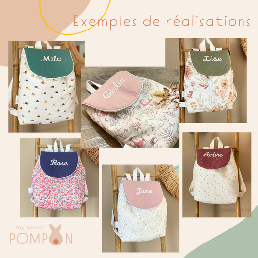 Sac à dos enfant personnalisé avec prénom sur mesure