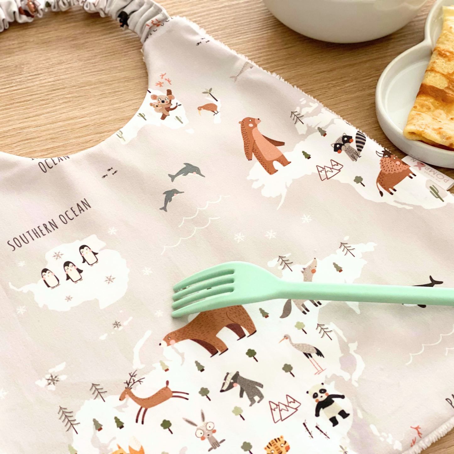 Serviette cantine maternelle à élastique