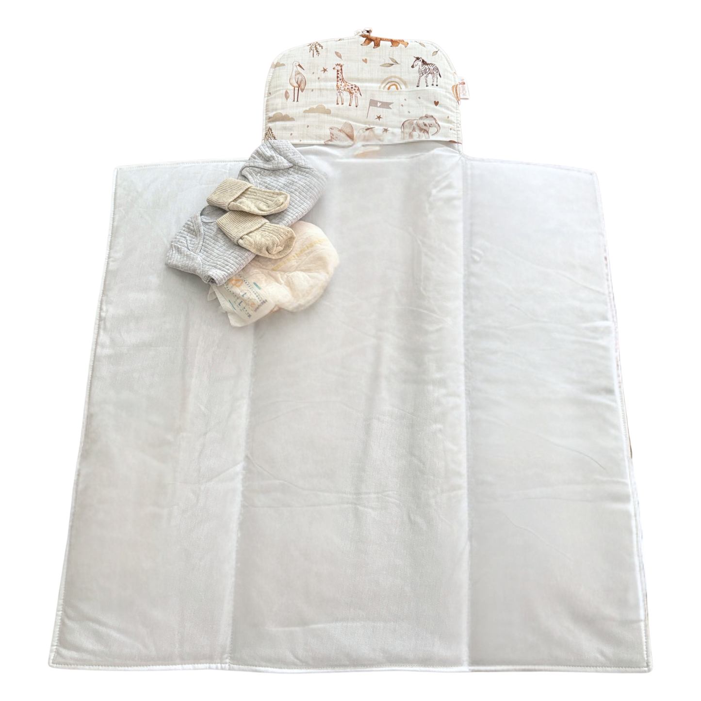 Matelas à langer nomade imperméable animaux de la savane