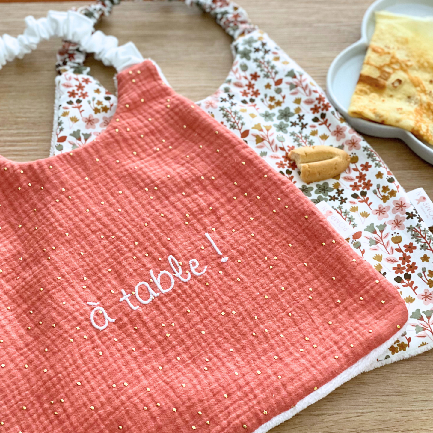 Serviette cantine maternelle à élastique