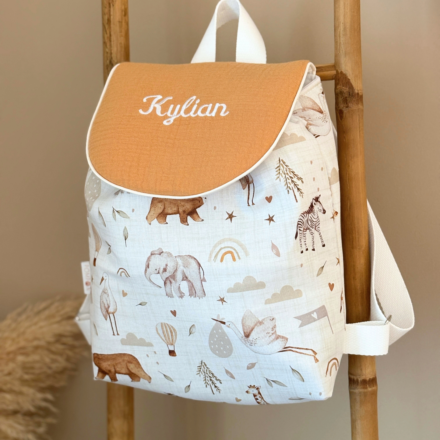 Sac à dos personnalisé garçon Animaux de la savane