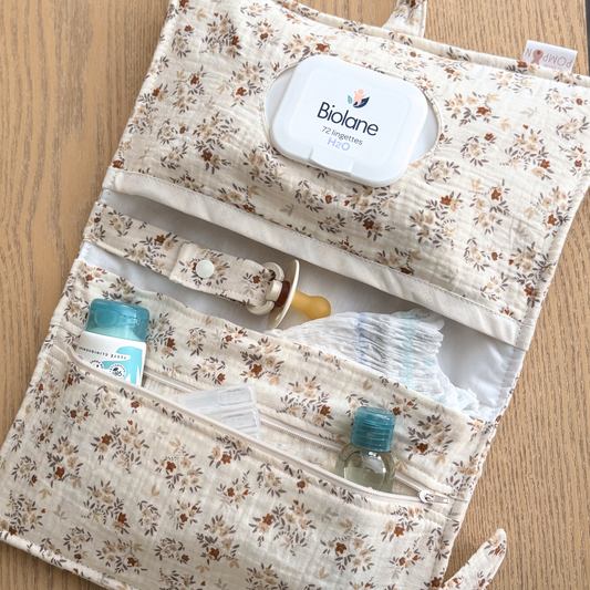 Pochette à langer nomade range couches Apolline