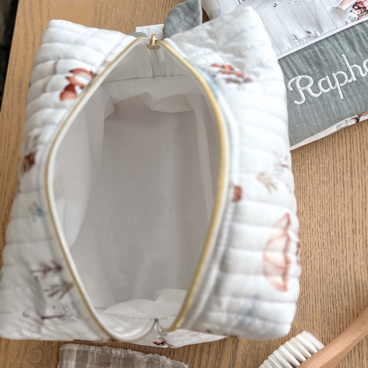 Trousse de toilette bébé animaux aviateurs