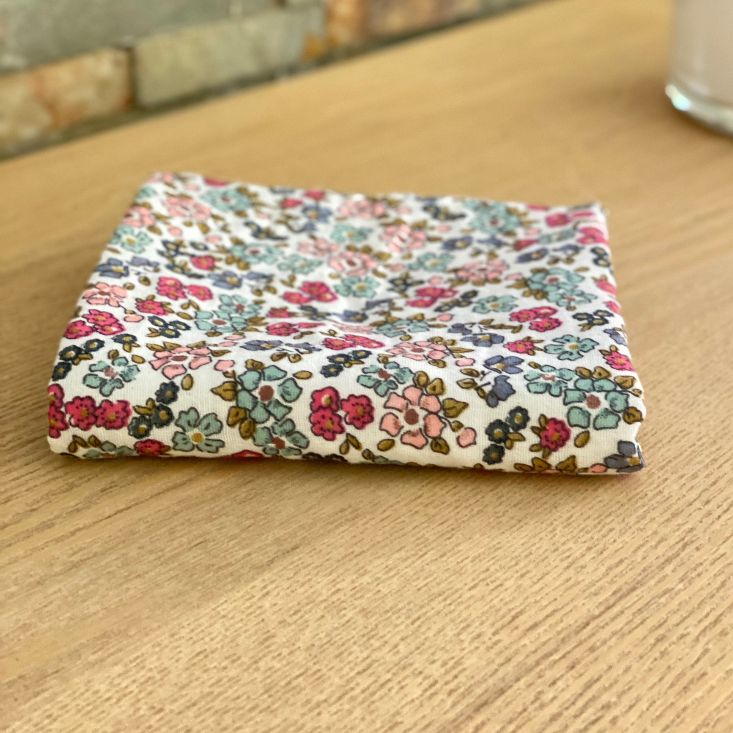 Langes bébé fille  gaze de coton fleuri framboise vert