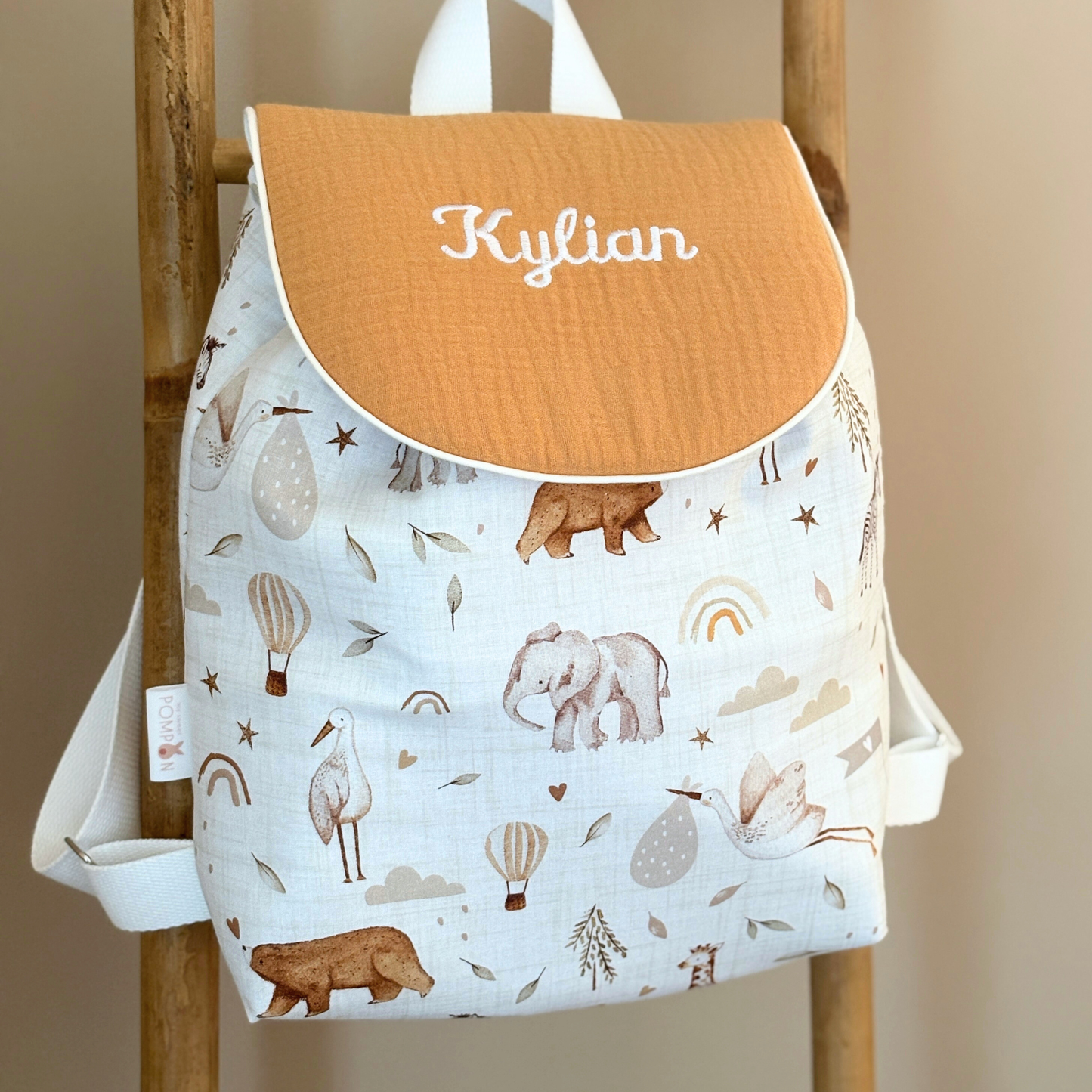 Sac à dos personnalisé garçon Animaux de la savane