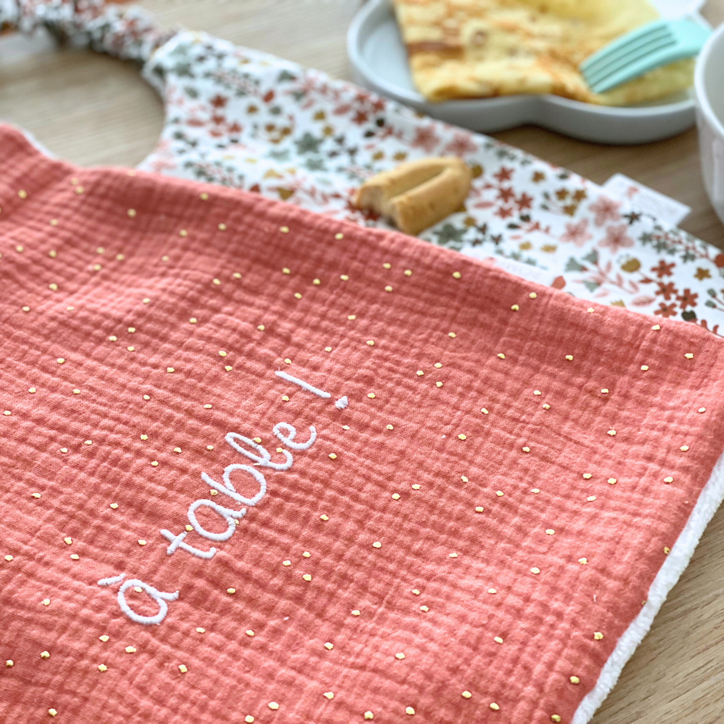 Serviette cantine maternelle à élastique
