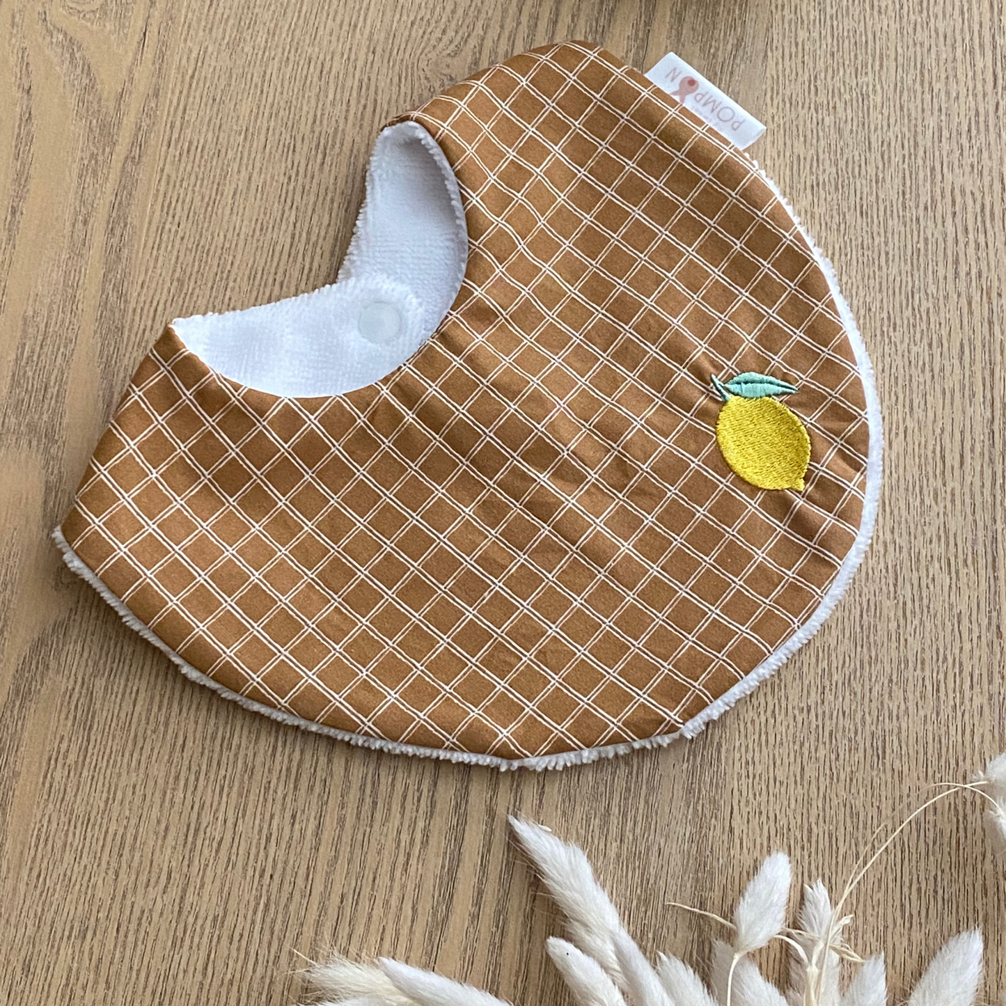 Bavoirs naissance bébé ronds citrons