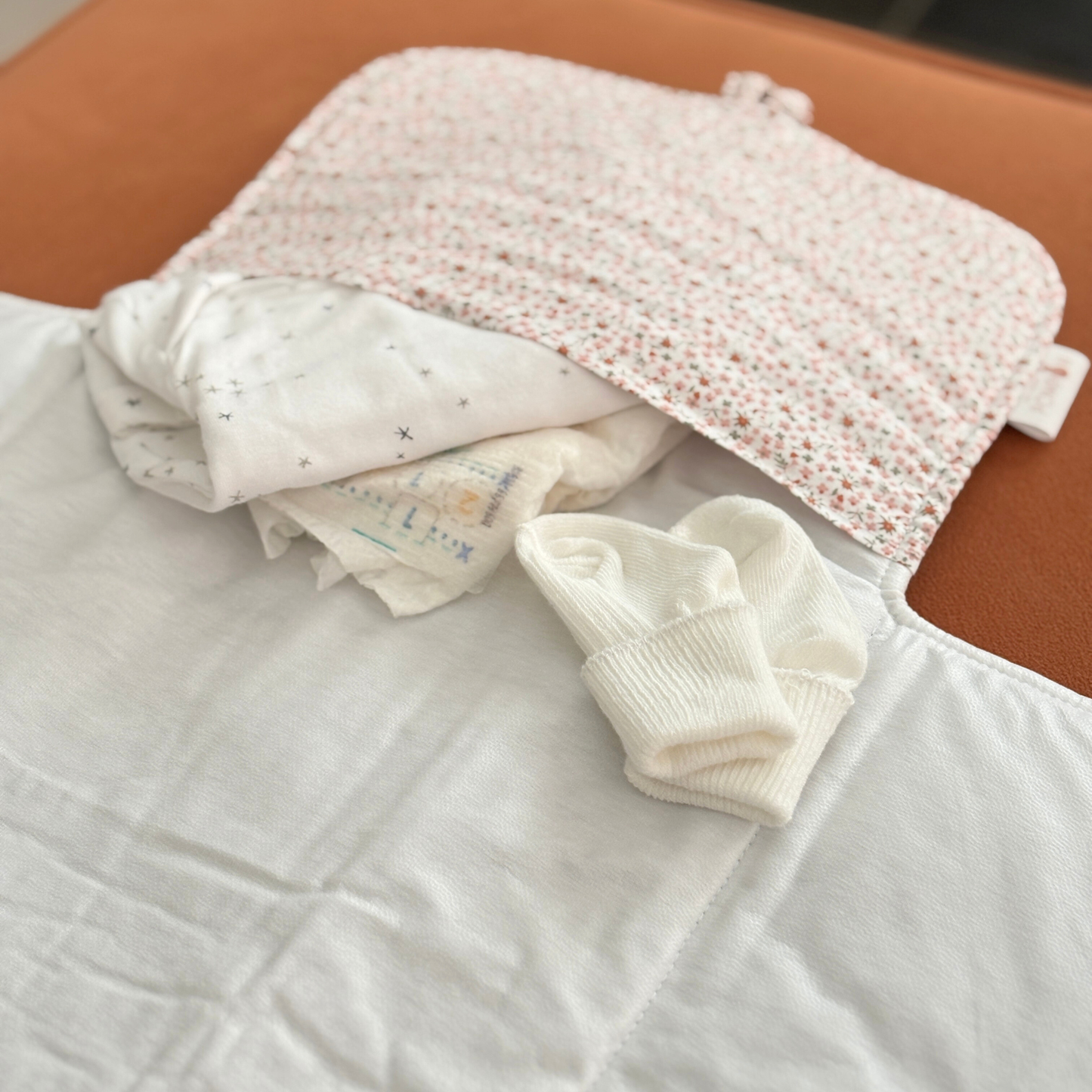 Matelas à langer nomade imperméable à fleurs-Motifs au choix