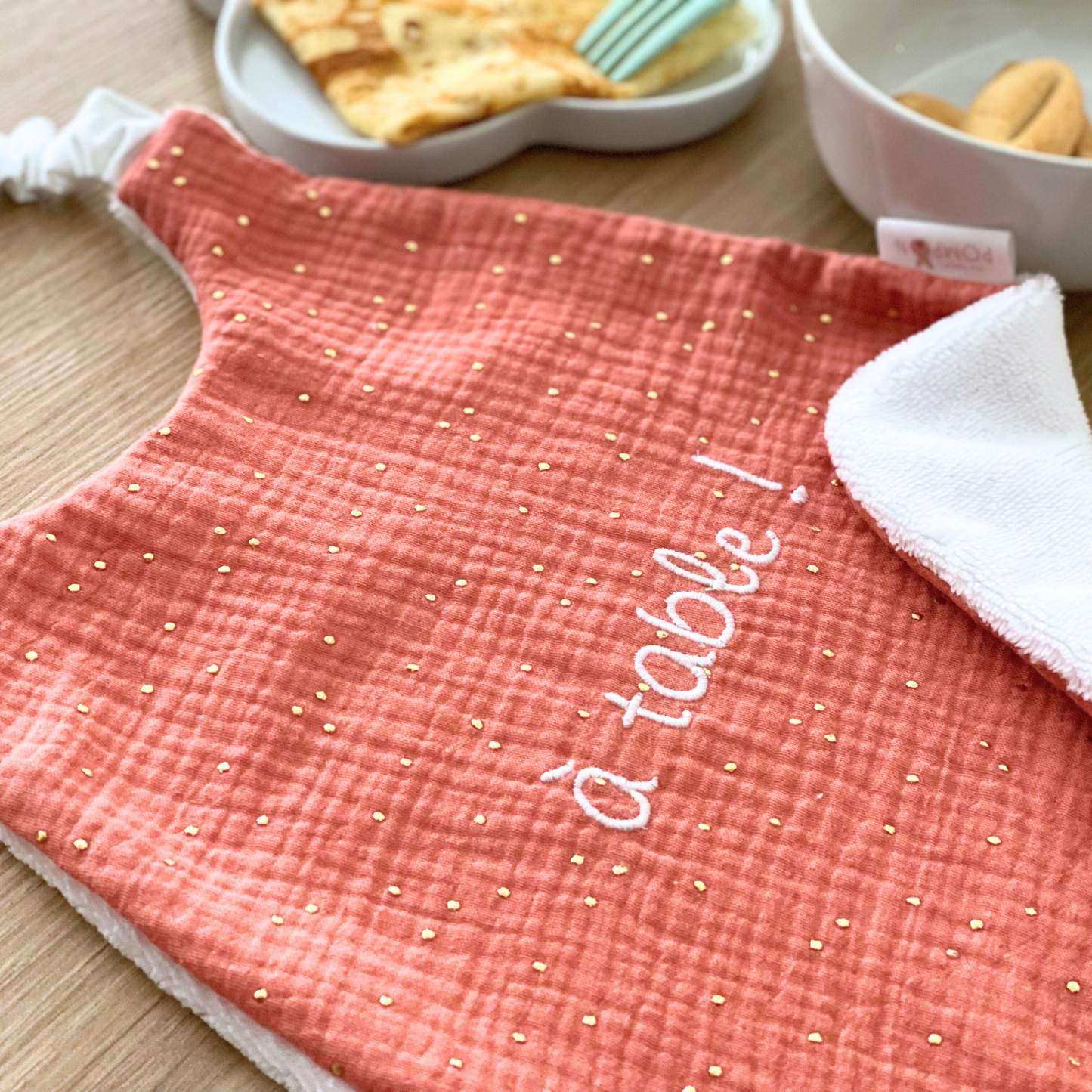 Serviette cantine maternelle à élastique