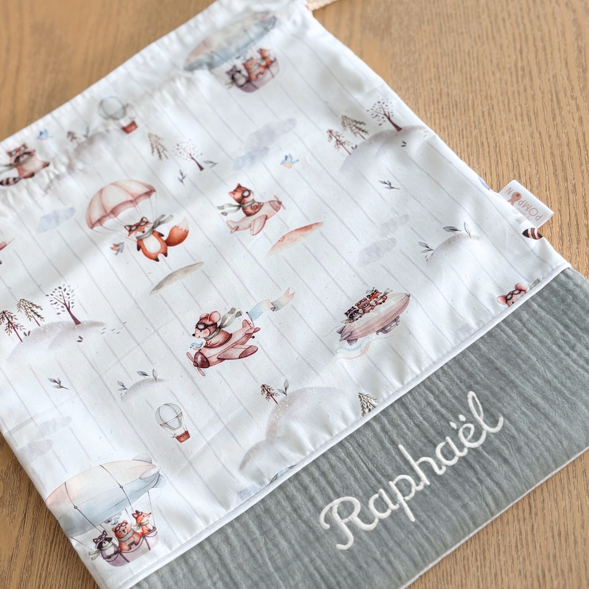 Pochon de rangement personnalisable animaux