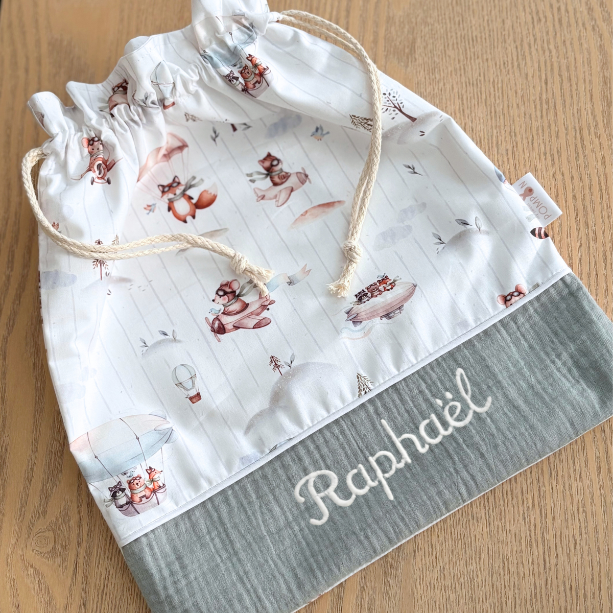 Pochon de rangement personnalisable animaux