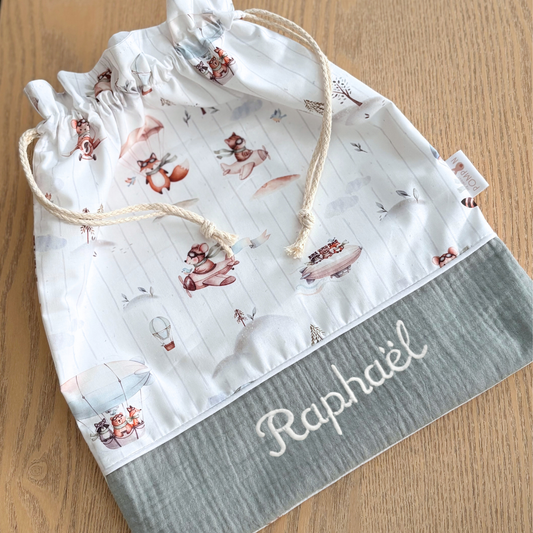 Pochon de rangement personnalisable animaux