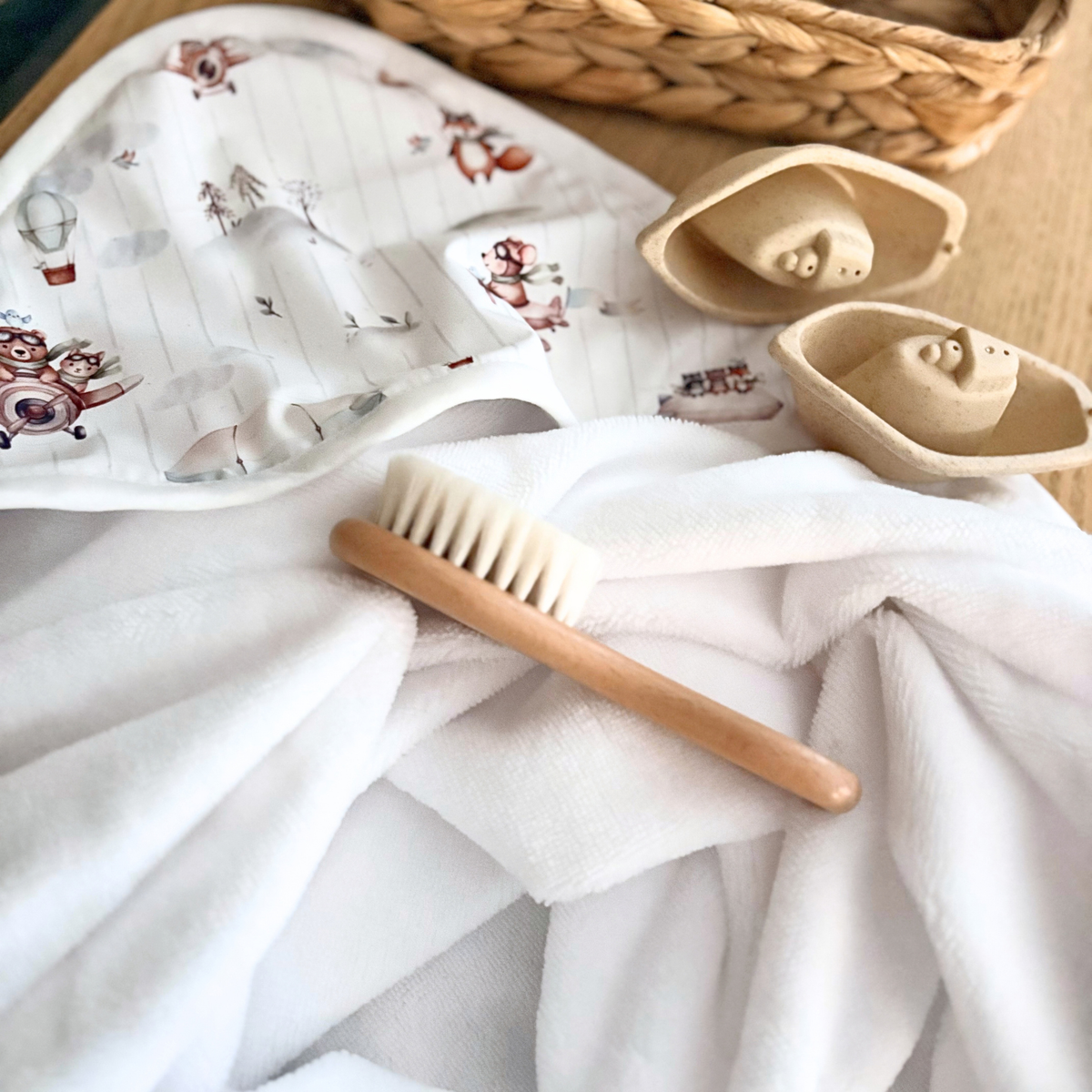 Cape de bain garçon animaux personnalisable