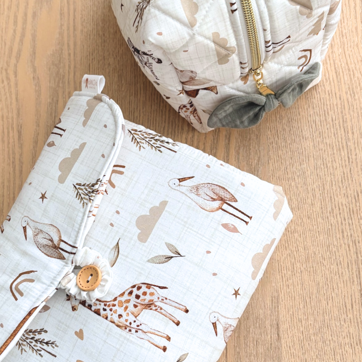 Trousse de toilette bébé animaux de la savane
