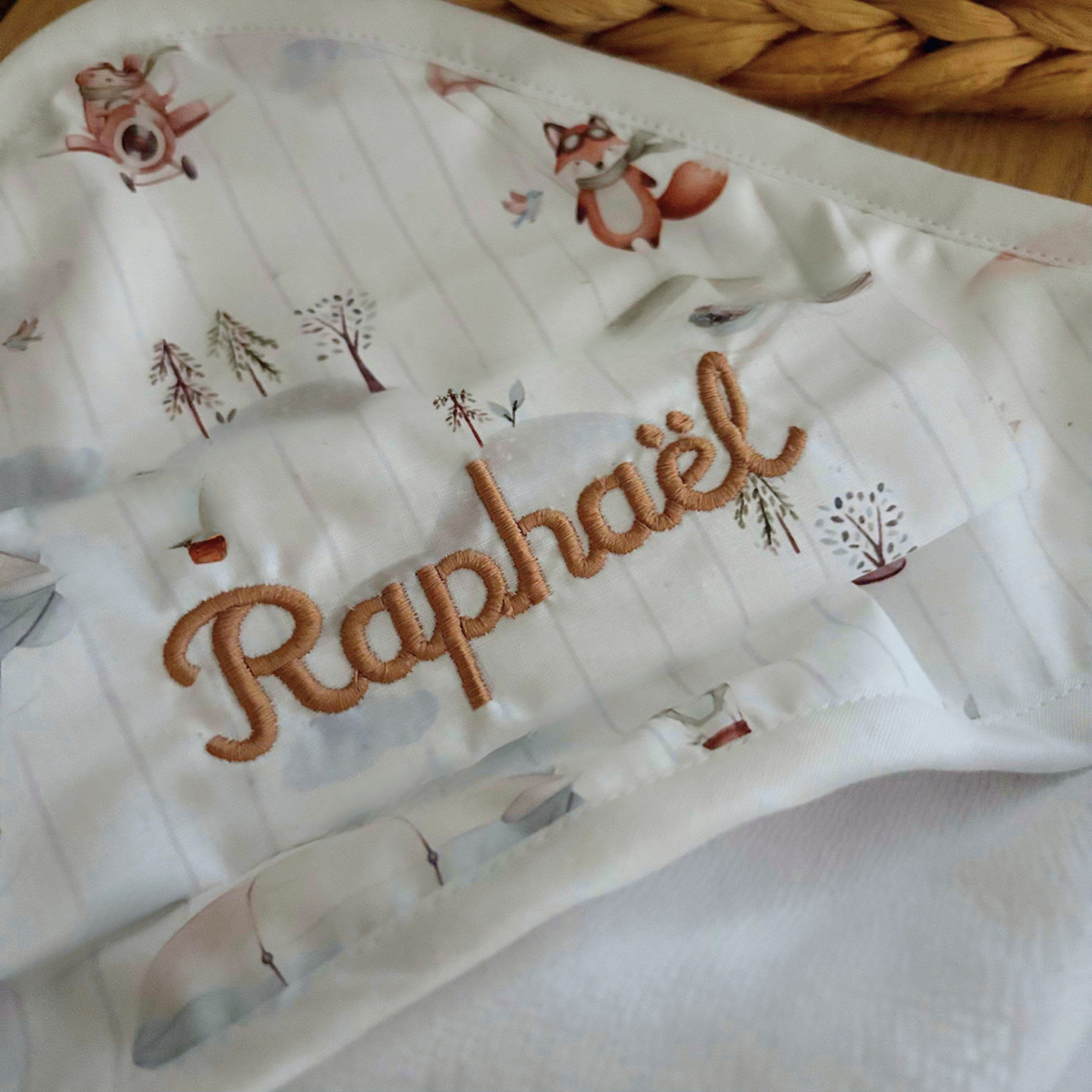 Cape de bain garçon animaux personnalisable
