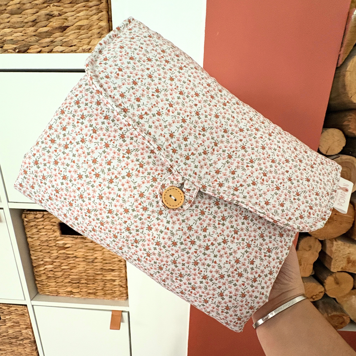 Matelas à langer nomade imperméable à fleurs-Motifs au choix