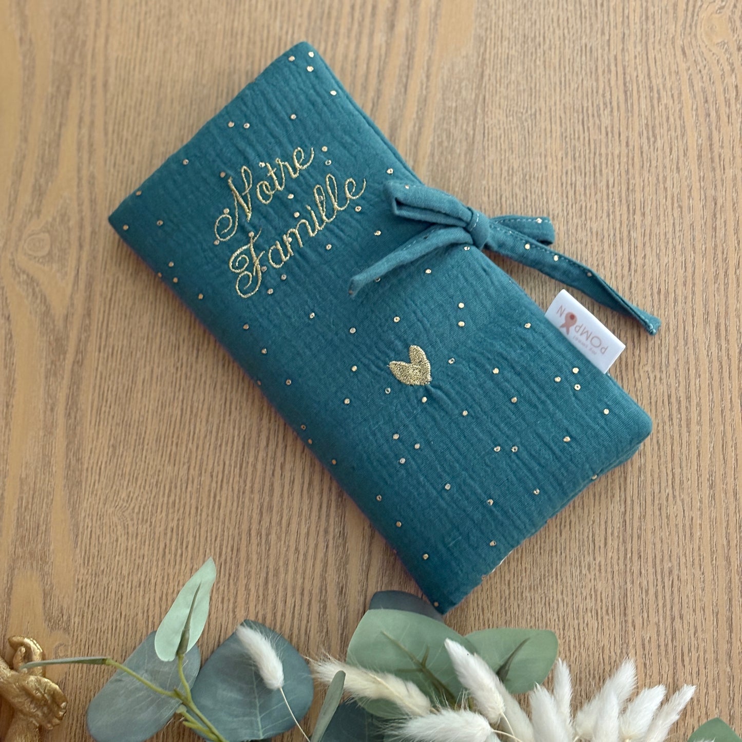 Protège livret de famille en gaze de coton