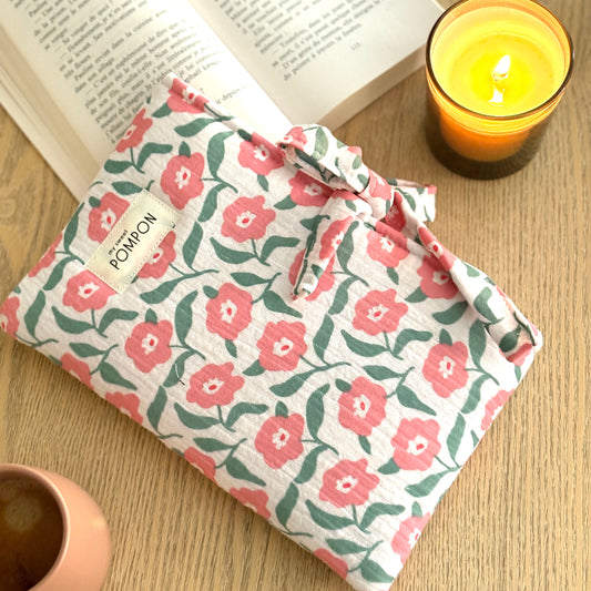 Housse pour livre de poche à fleurs